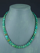 19" Navajo Single Strand Turquoise Disc Necklace - PuebloDirect.com