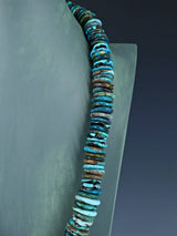 Navajo Single Strand Large Turquoise Necklace - PuebloDirect.com