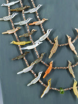 Vintage Zuni Pueblo Three Strand Bird Fetish Necklace - PuebloDirect.com