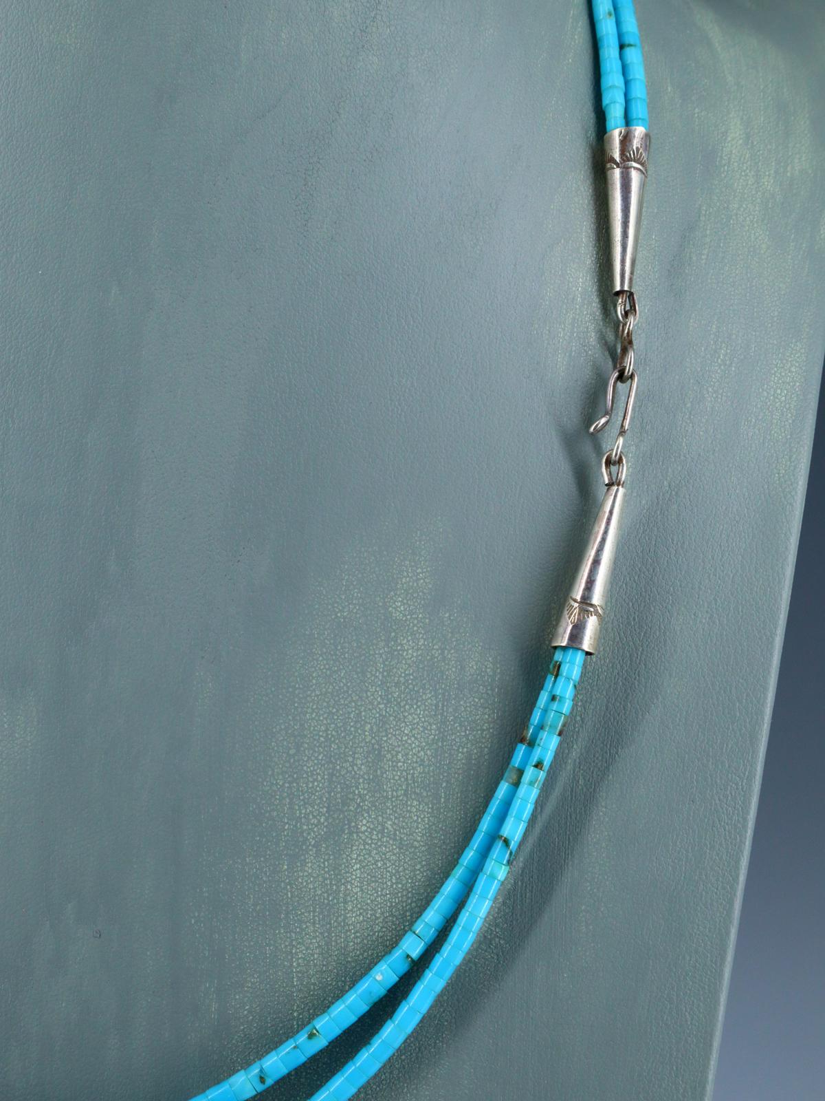 Estate Native American Turquoise Heishi Necklace