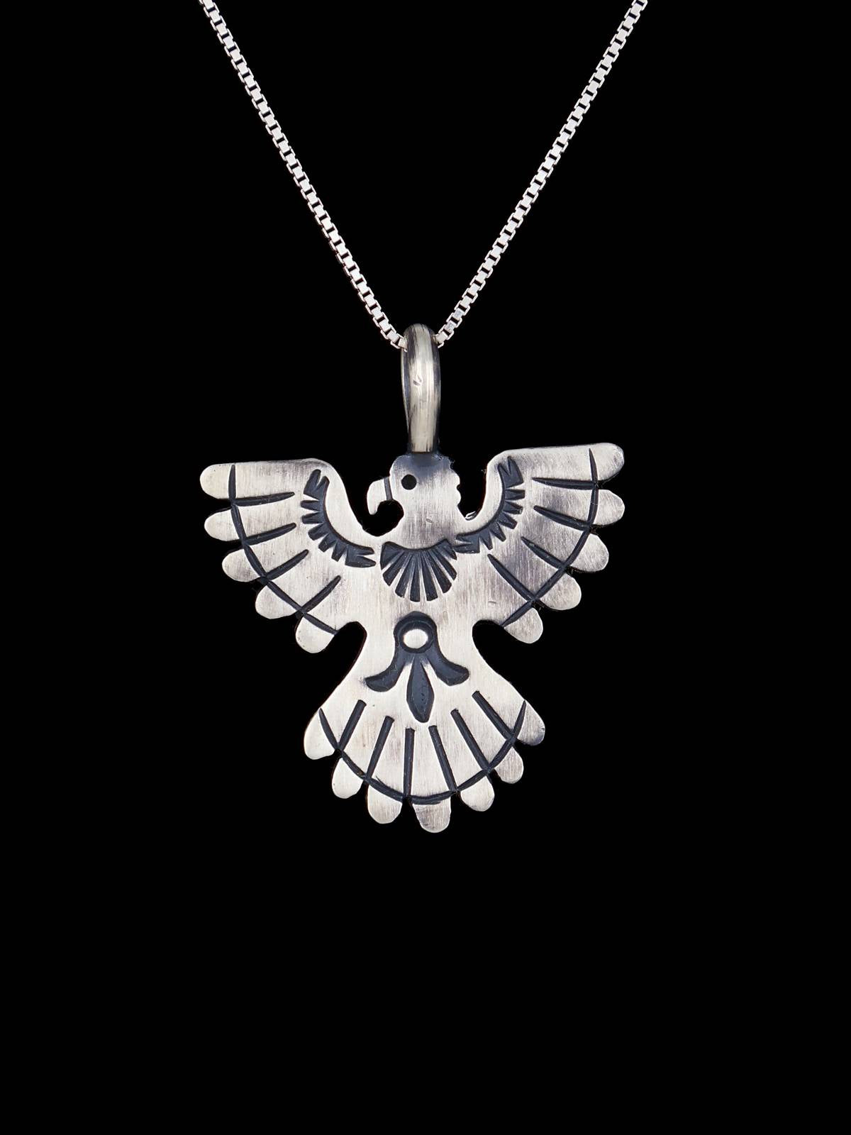 Native American Jewelry Sterling Silver Eagle Pendant