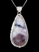 Pendentif agate en dentelle folle en argent sterling Navajo