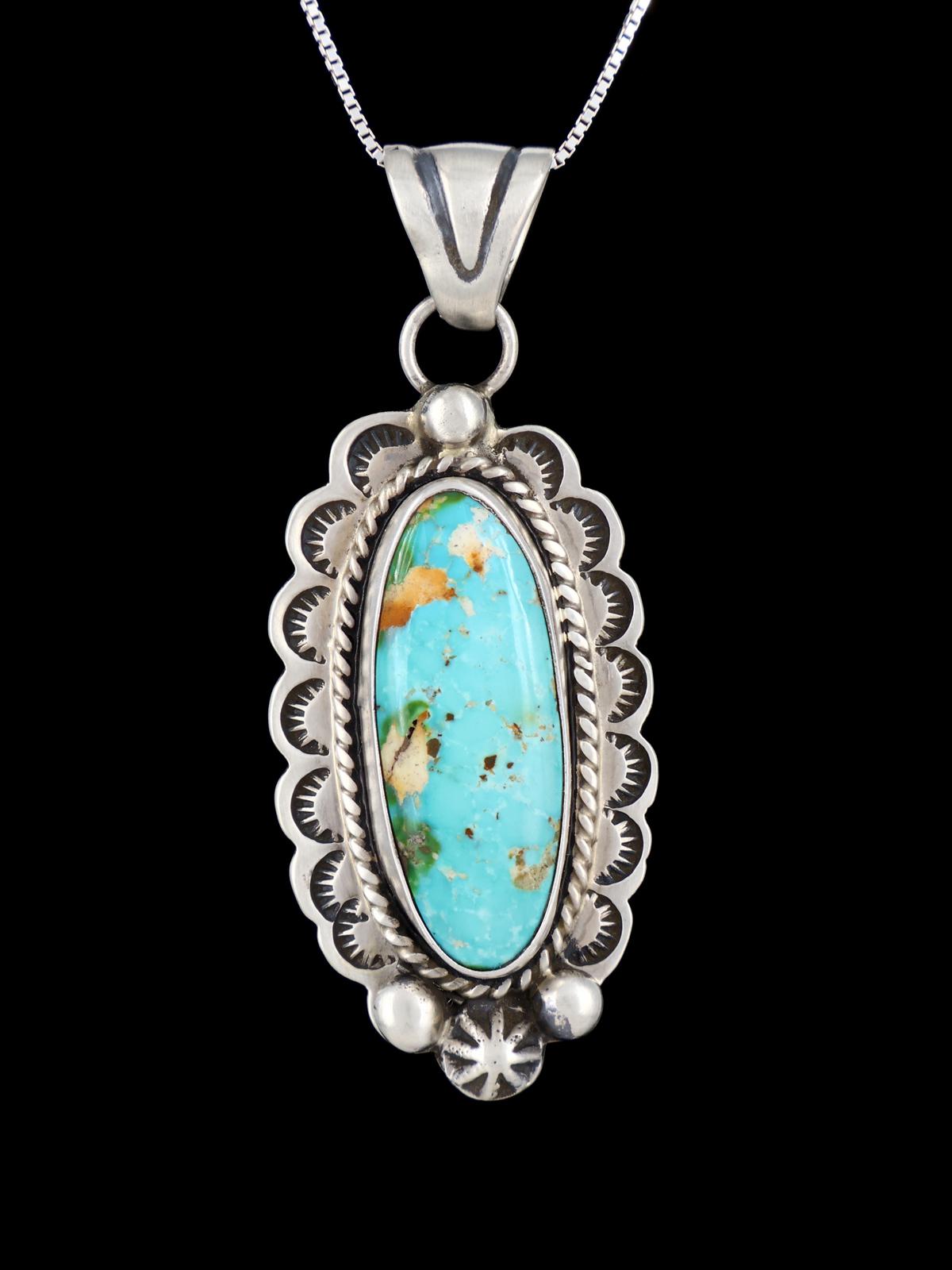 Navajo Sterling Silver Royston Turquoise Pendant
