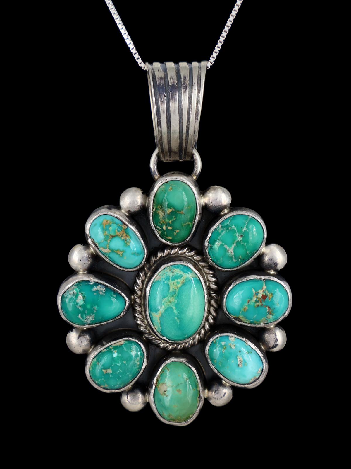 Native American Jewelry Sonoran Gold Turquoise Cluster Pendant