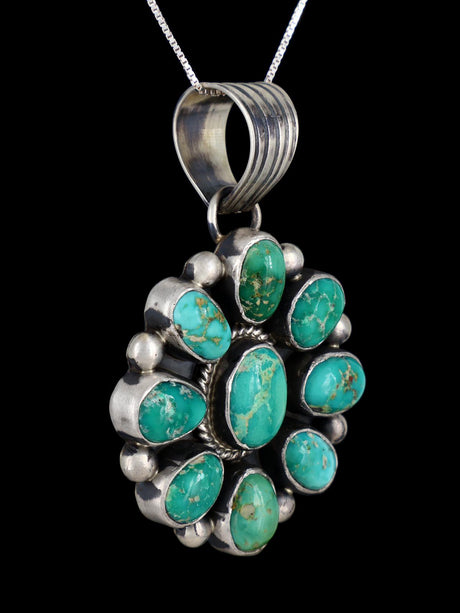 Native American Jewelry Sonoran Gold Turquoise Cluster Pendant