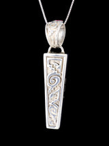 Pendentif réversible en turquoise et huître épineuse Navajo incrusté