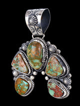 Native American Jewelry Pilot Mountain Turquoise Naja Pendant