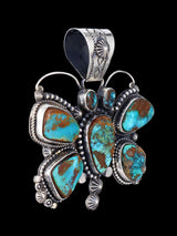 Native American Jewelry Pilot Mountain Turquoise Dragonfly Pendant