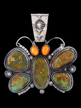 Native American Jewelry Pilot Mountain Turquoise Dragonfly Pendant