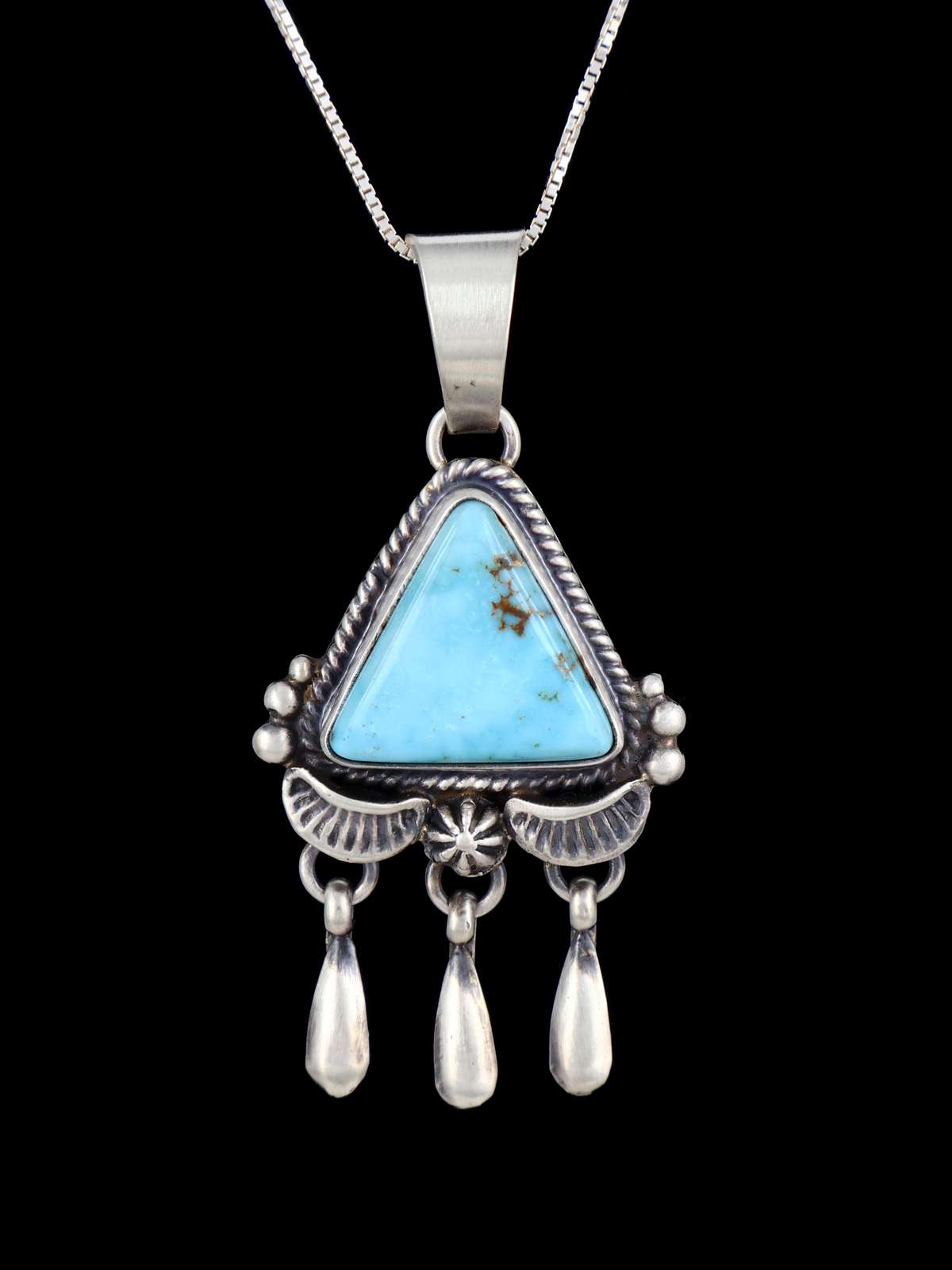 Native American Jewelry Dry Creek Turquoise Pendant - PuebloDirect.com