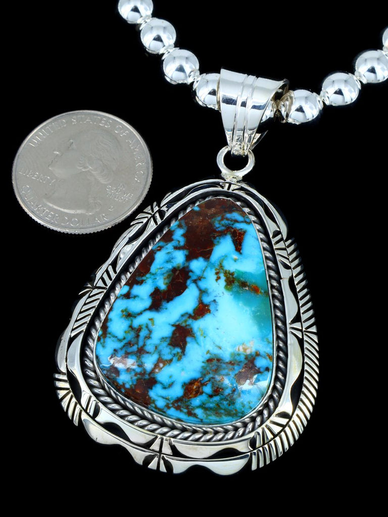 Native American Jewelry Kingman Turquoise Necklace - PuebloDirect.com