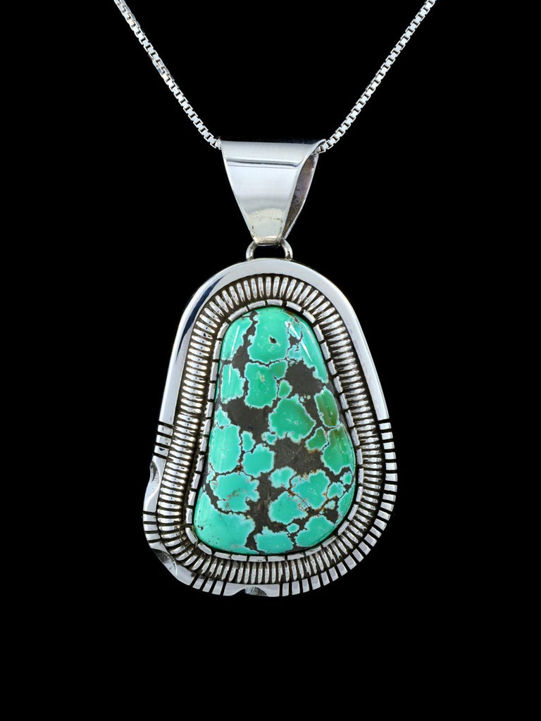 Native American Indian Jewelry Carico Turquoise Pendant - PuebloDirect.com