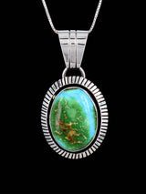 Native American Jewelry Sonoran Gold Turquoise Pendant - PuebloDirect.com