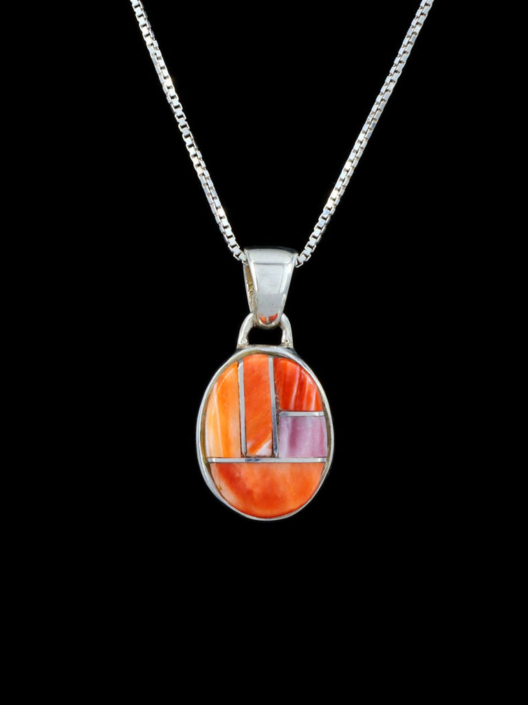 Native American Spiny Oyster Inlay Pendant - PuebloDirect.com