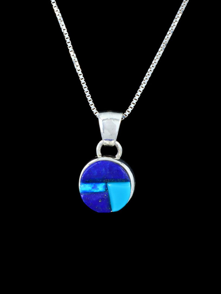 Native American Opalite and Lapis Inlay Pendant - PuebloDirect.com