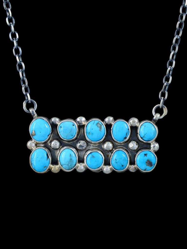 Navajo Turquoise Link Chain Necklace - PuebloDirect.com