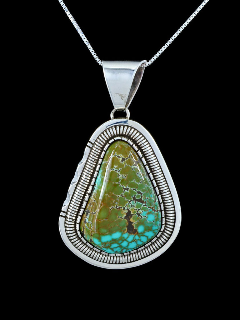 Native American Jewelry Natural Carico Turquoise Pendant - PuebloDirect.com