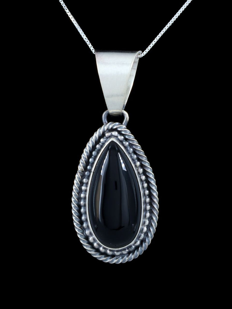 Native American Jewelry Black Onyx Pendant - PuebloDirect.com