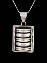 Navajo Sculpted Sterling Silver Pendant - PuebloDirect.com