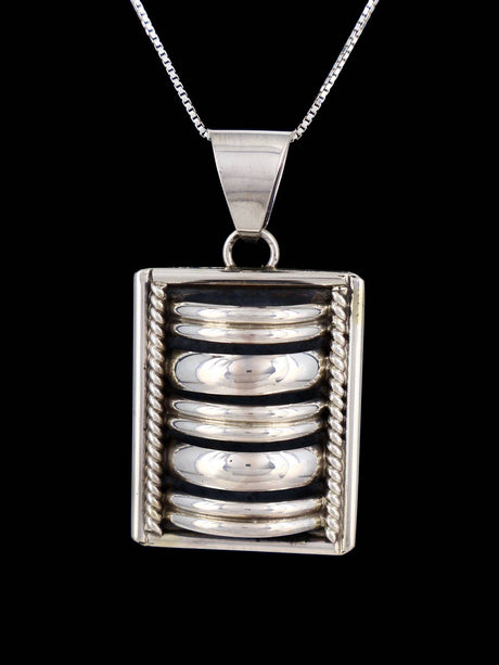 Navajo Sculpted Sterling Silver Pendant - PuebloDirect.com
