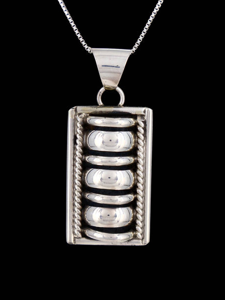 Navajo Sculpted Sterling Silver Pendant - PuebloDirect.com
