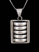 Navajo Sculpted Sterling Silver Pendant - PuebloDirect.com