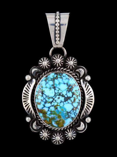 Native American Jewelry Kingman Turquoise Pendant - PuebloDirect.com