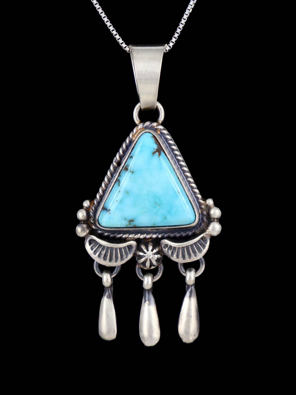 Native American Jewelry Dry Creek Turquoise Pendant - PuebloDirect.com