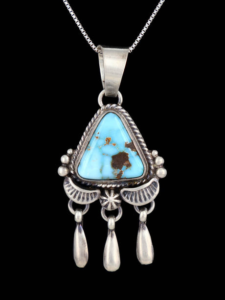 Native American Jewelry Dry Creek Turquoise Pendant - PuebloDirect.com
