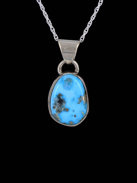 Native American Jewelry White Water Turquoise Pendant - PuebloDirect.com