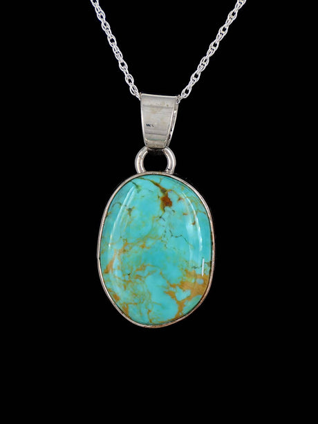 Native American Jewelry #8 Turquoise Pendant - PuebloDirect.com
