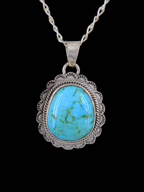 Native American Jewelry #8 Turquoise Pendant - PuebloDirect.com