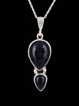 Native American Jewelry Black Onyx Pendant - PuebloDirect.com