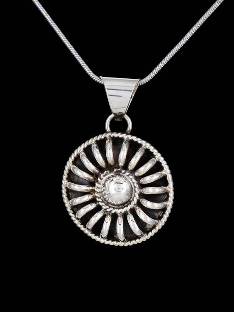 Navajo Sculpted Sterling Silver Pendant - PuebloDirect.com