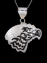 Navajo Sterling Silver Multi Dimensional Eagle Pendant - PuebloDirect.com
