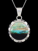 Opalized Petrified Wood Navajo Sterling Silver Pendant K137 - PuebloDirect.com