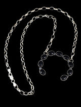 Navajo Onyx Naja Link Chain Necklace - PuebloDirect.com