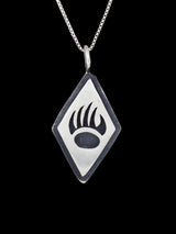Native American Sterling Silver Hopi Overlay Pendant - PuebloDirect.com