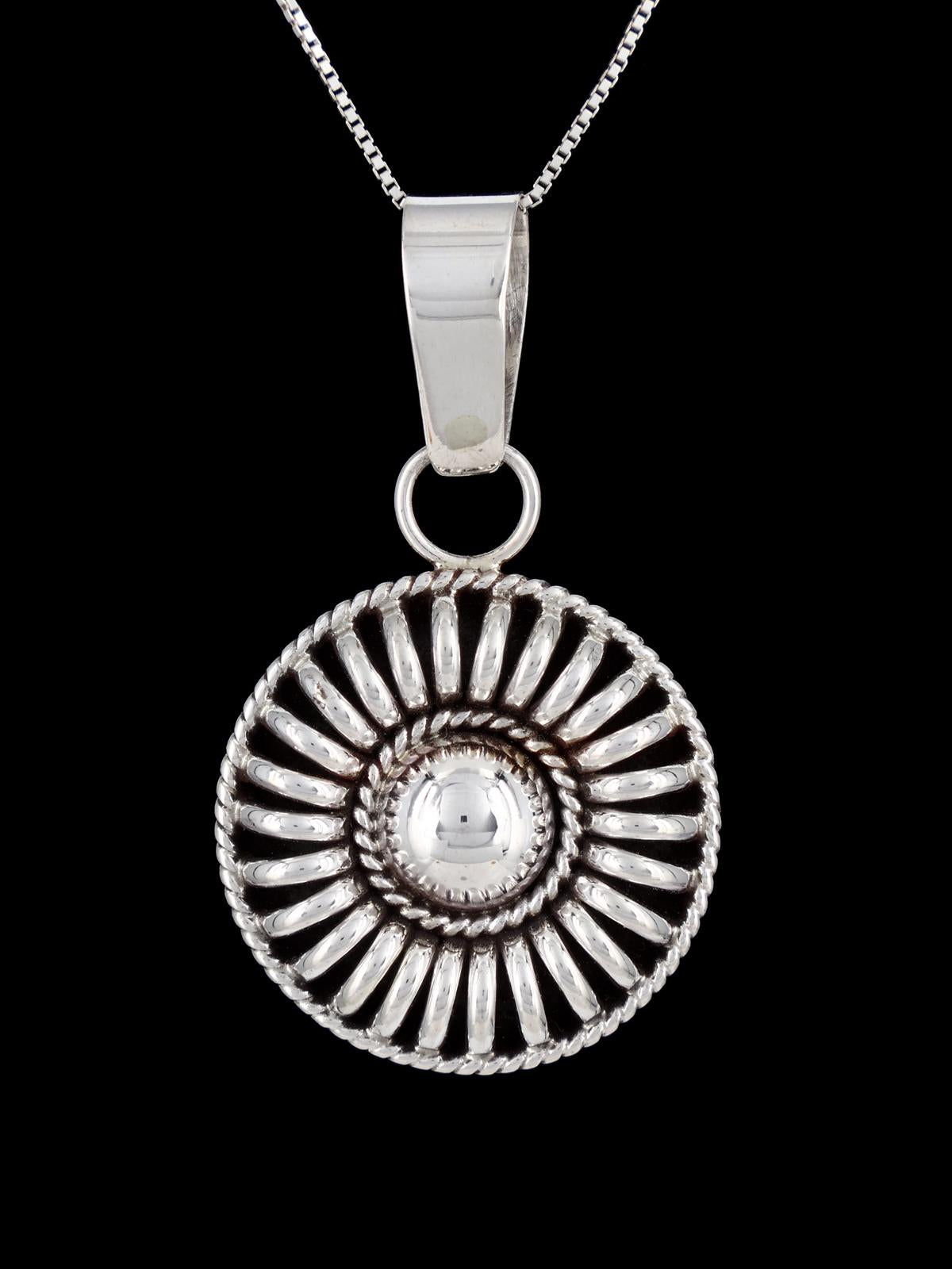 Navajo Sculpted Sterling Silver Pendant - PuebloDirect.com
