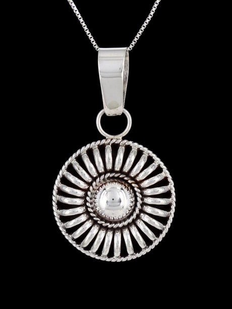 Navajo Sculpted Sterling Silver Pendant - PuebloDirect.com
