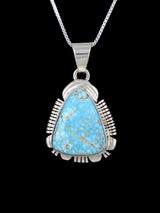 Native American Sterling Silver #8 Turquoise Pendant - PuebloDirect.com
