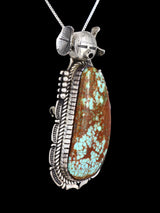 Native American Sterling Silver #8 Turquoise Kachina Pendant - PuebloDirect.com