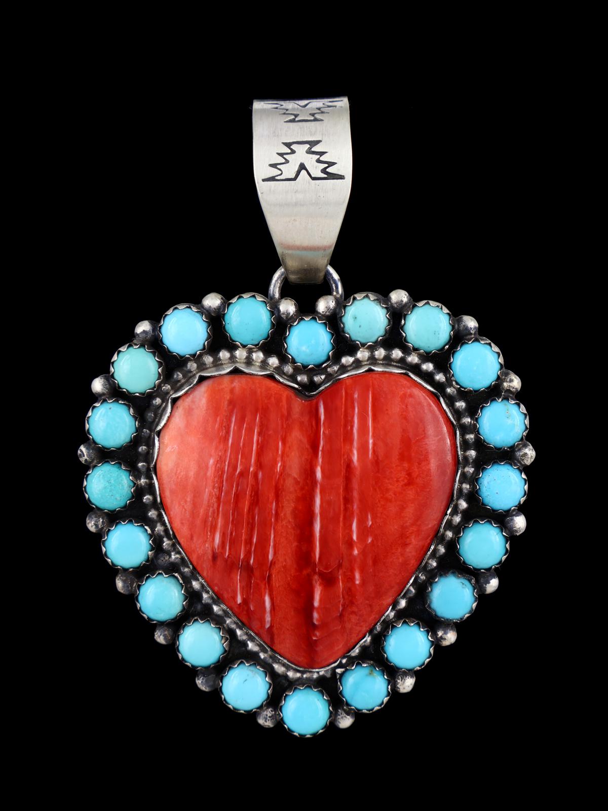 Native American Jewelry Spiny Oyster Heart Pendant