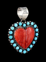 Native American Jewelry Spiny Oyster Heart Pendant