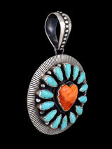 Native American Jewelry Spiny Oyster Heart Pendant