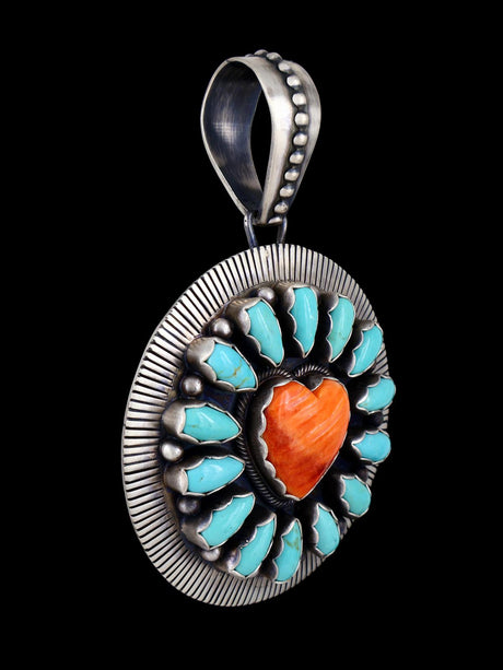 Native American Jewelry Spiny Oyster Heart Pendant