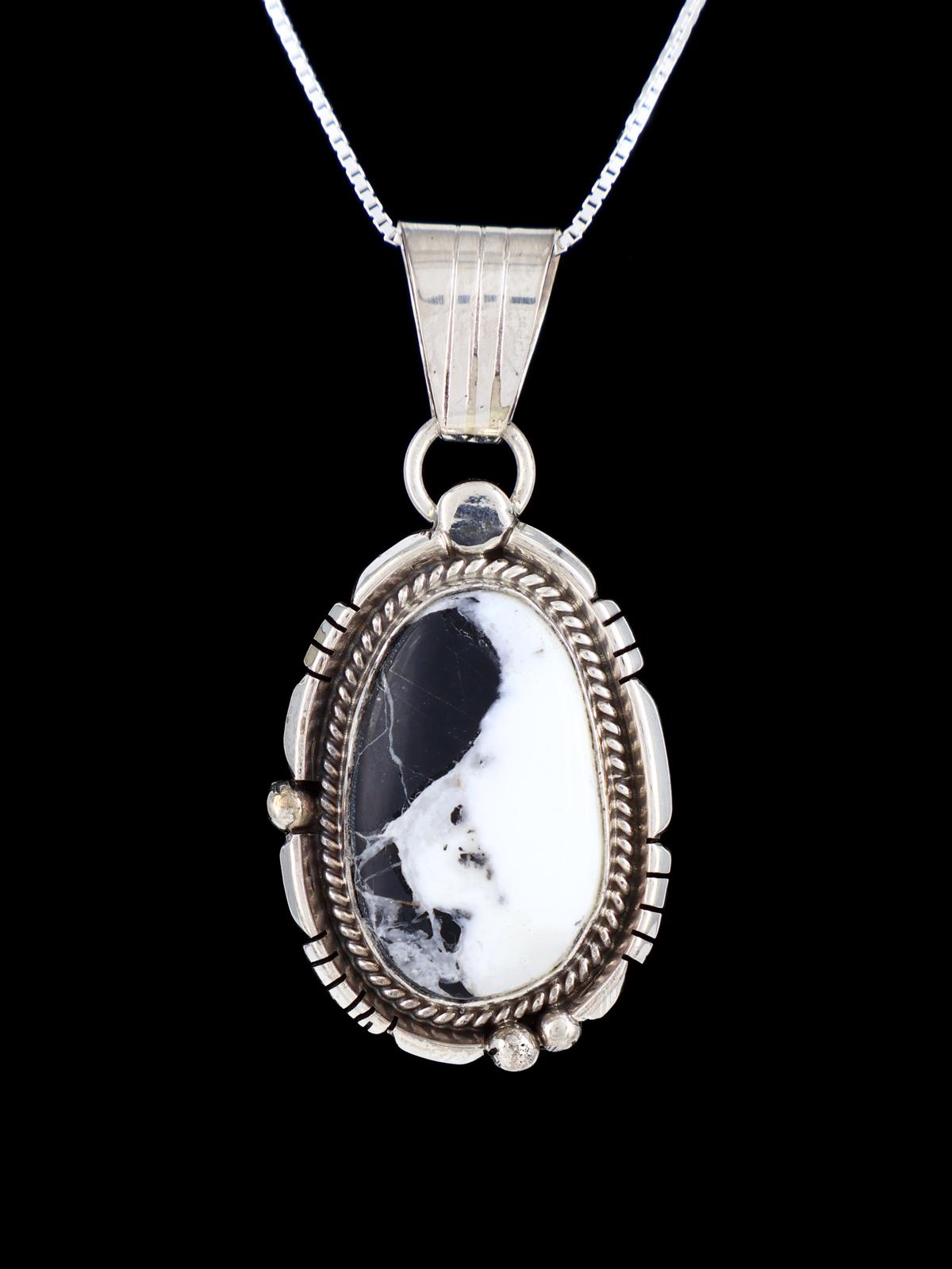 Native American White Buffalo Sterling Silver Pendant