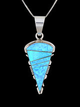 Navajo Sterling Silver Opalite Inlay Pendant