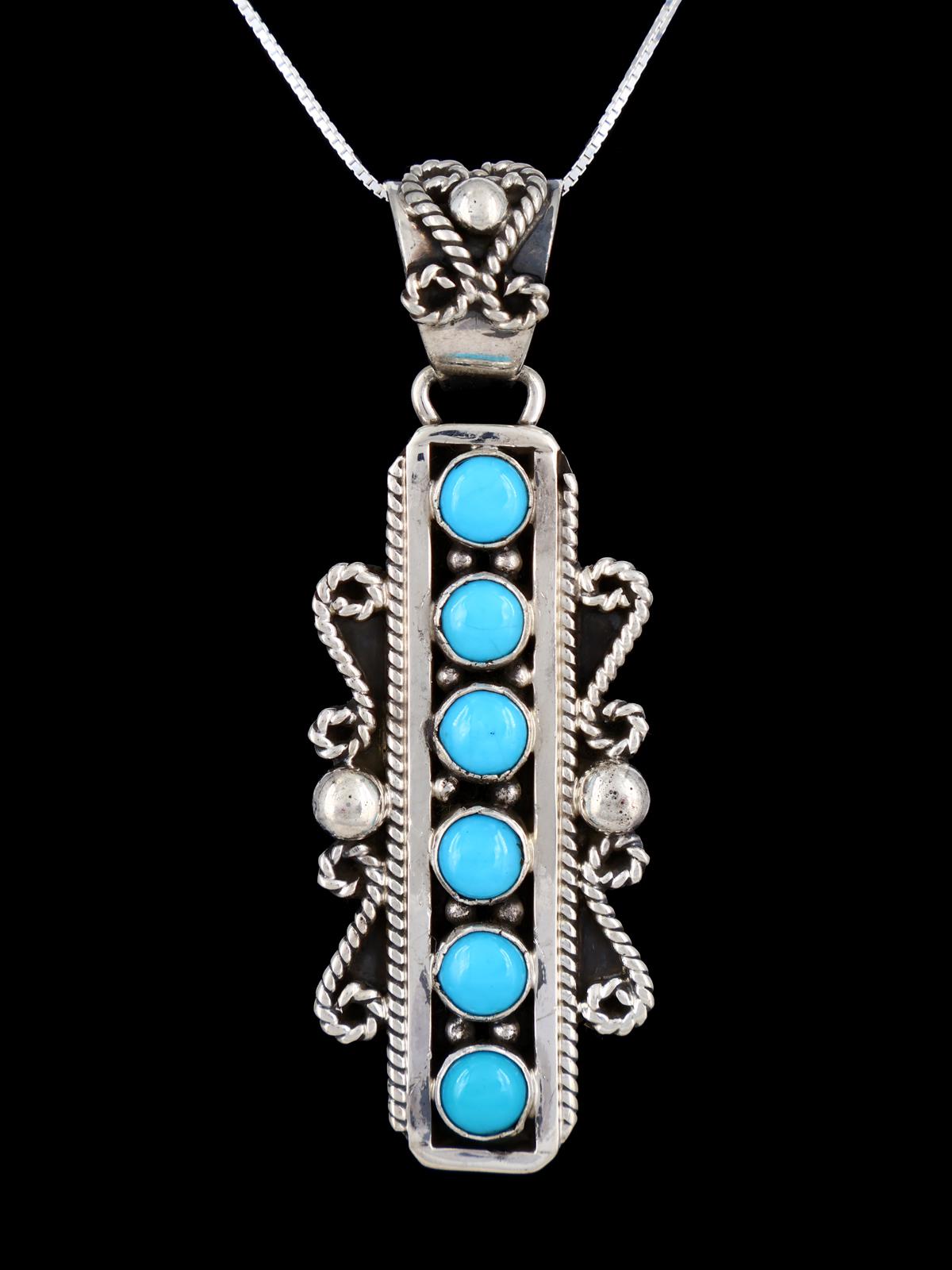 Native American Jewelry Sleeping Beauty Turquoise Pendant