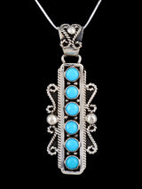 Native American Jewelry Sleeping Beauty Turquoise Pendant